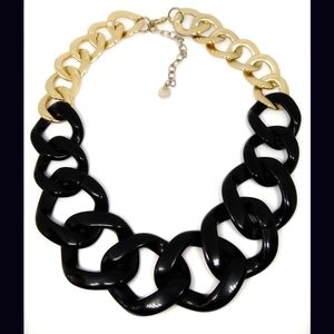 Graziano Black and Gold Chunky Chain Neckl…